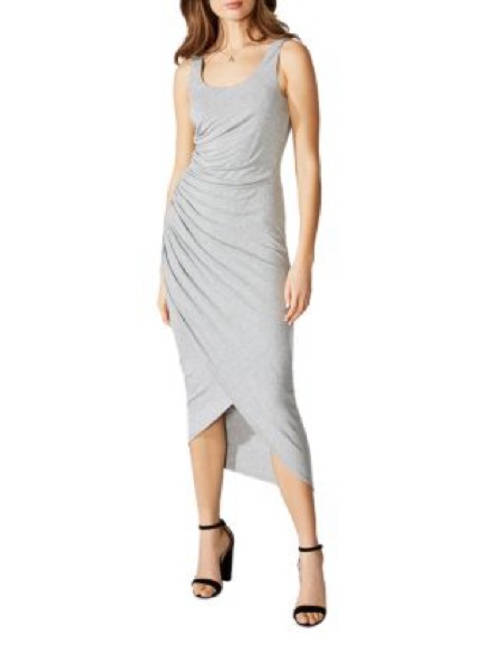 Bailey 44 Light Gray Ruched Tank Dress
